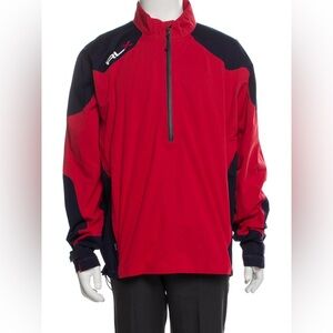 Men’s RLX Ralph Lauren Wind Breaker Quarter Zip- Red Size XL